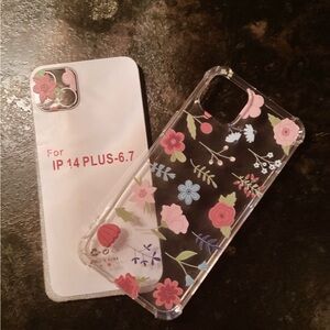 NWOT IPhone 14 Pro Flower Case. Soft Clear Flexible Rubber. Colorful & Stylish